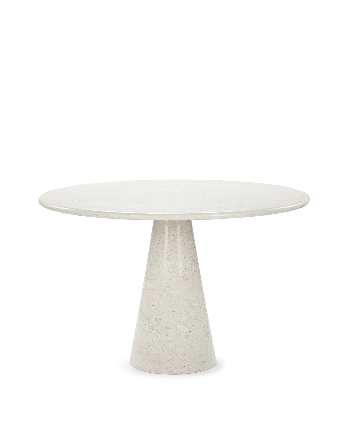 Ansa™ round dining table 47in | natural polished limestone - tables ansa | madorne