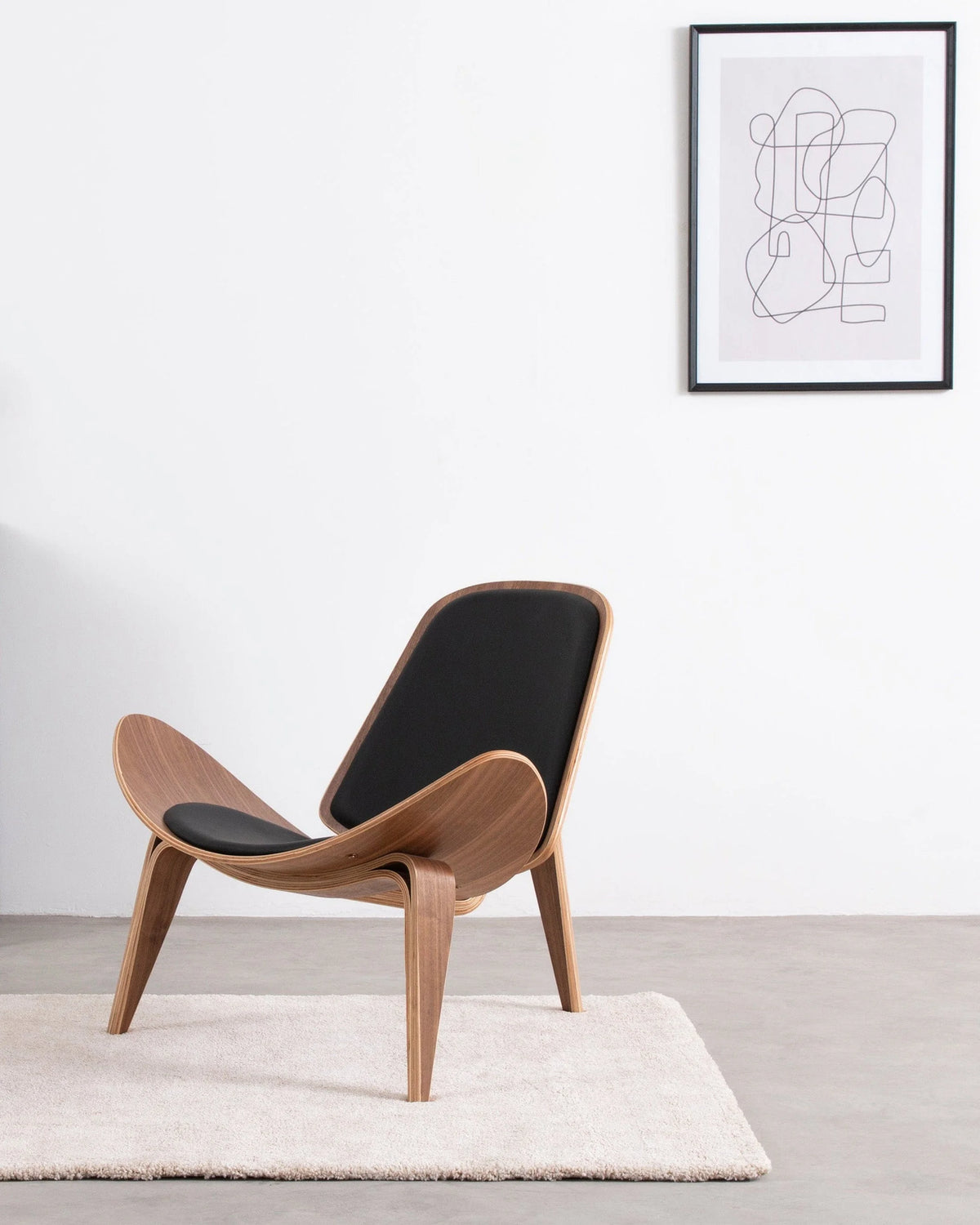 Arc 07™ shell lounge chair | walnut leather - chairs 07 | madorne