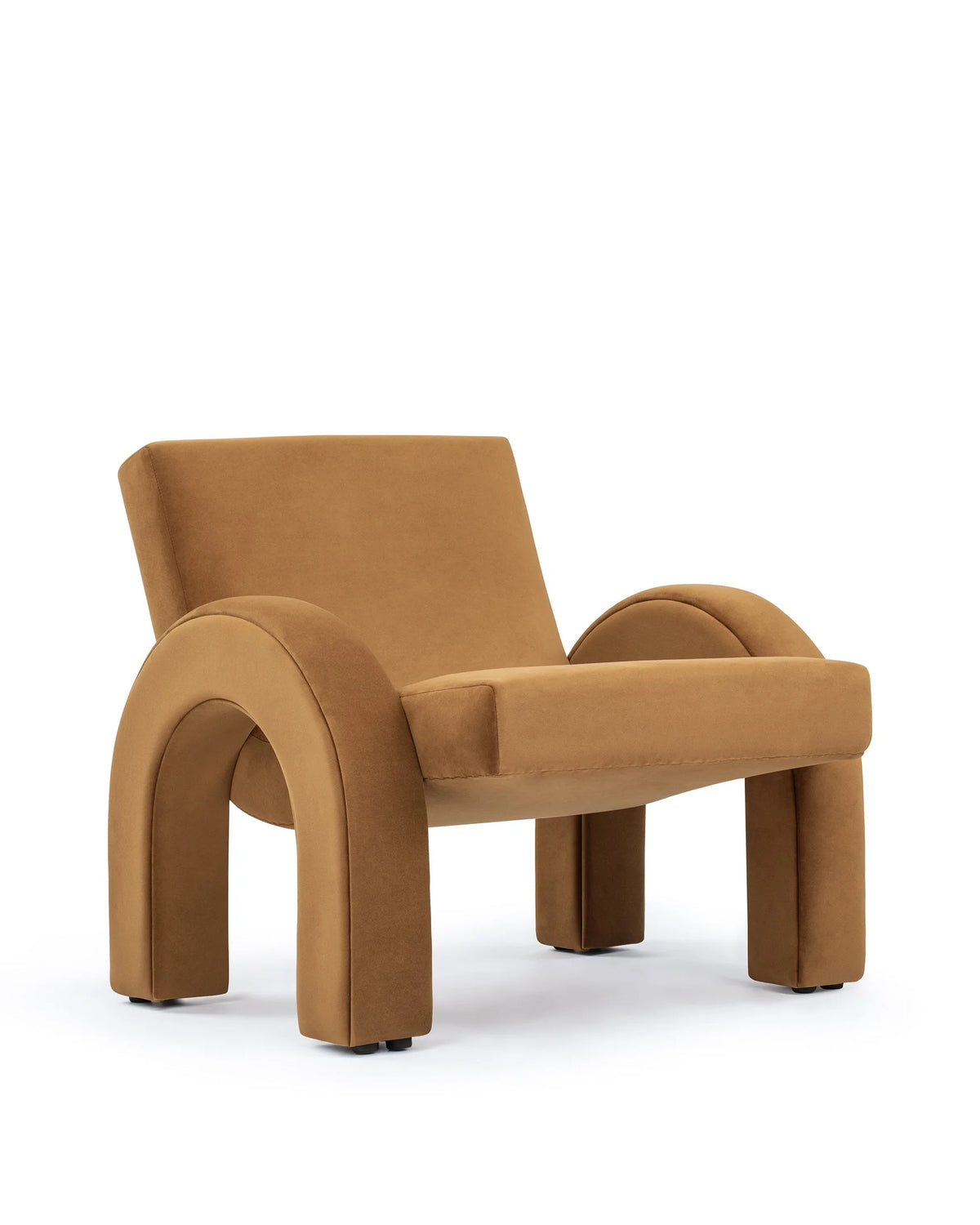 Arcata wrap™ lounge chair | caramel velvet - chairs wrap | madorne