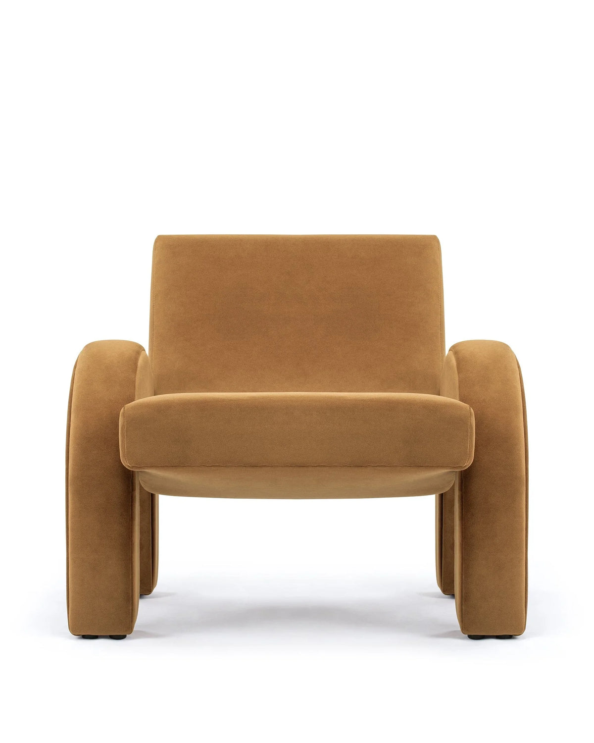 Arcata wrap™ lounge chair | caramel velvet - chairs wrap | madorne