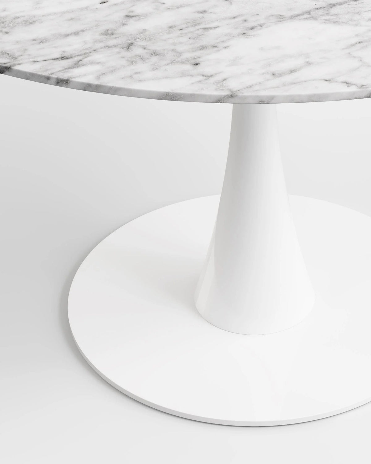 Arhus™ round dining table 47in | carrara marble - tables saarinen inspired design | madorne