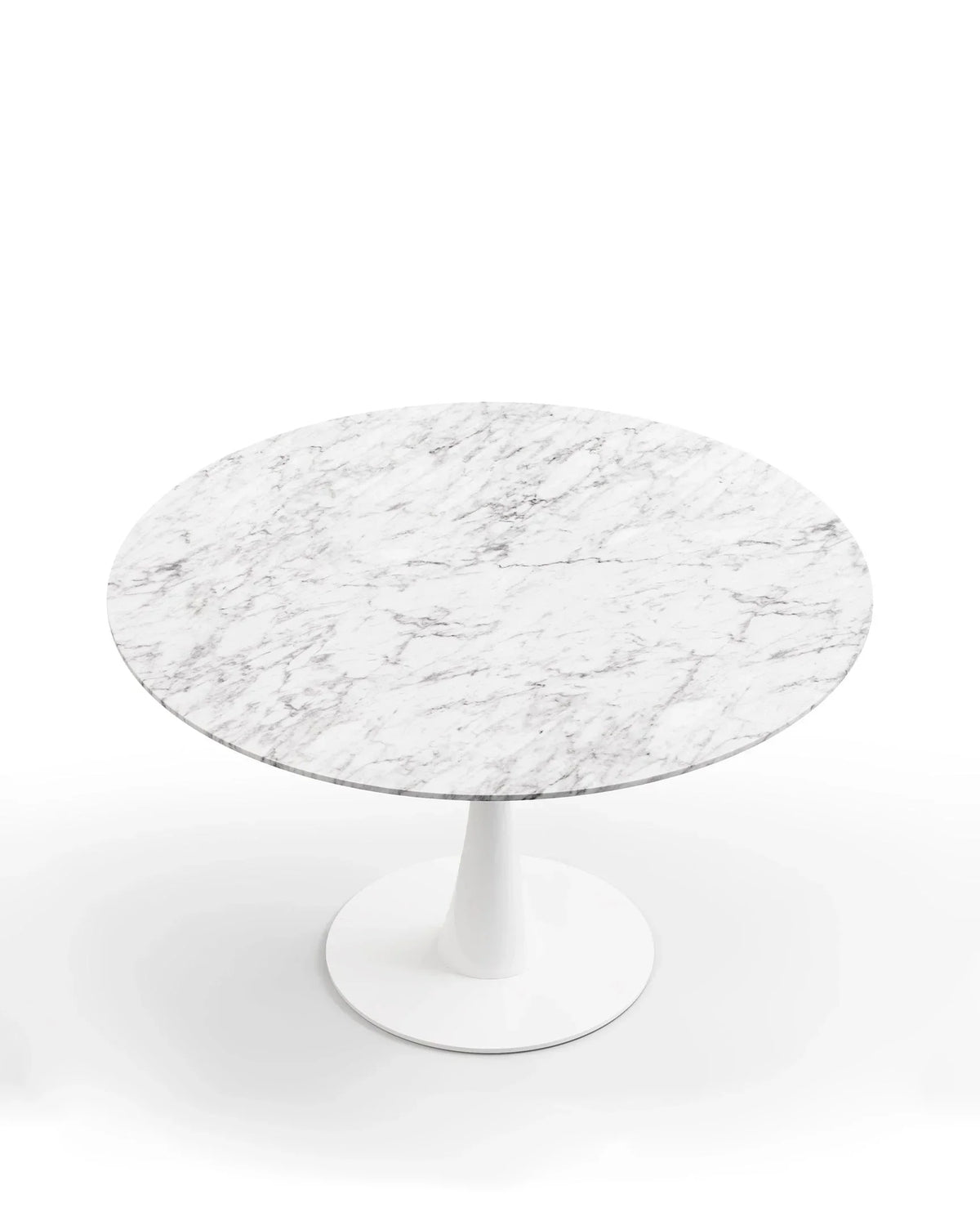 Arhus™ round dining table 47in | carrara marble - tables saarinen inspired design | madorne