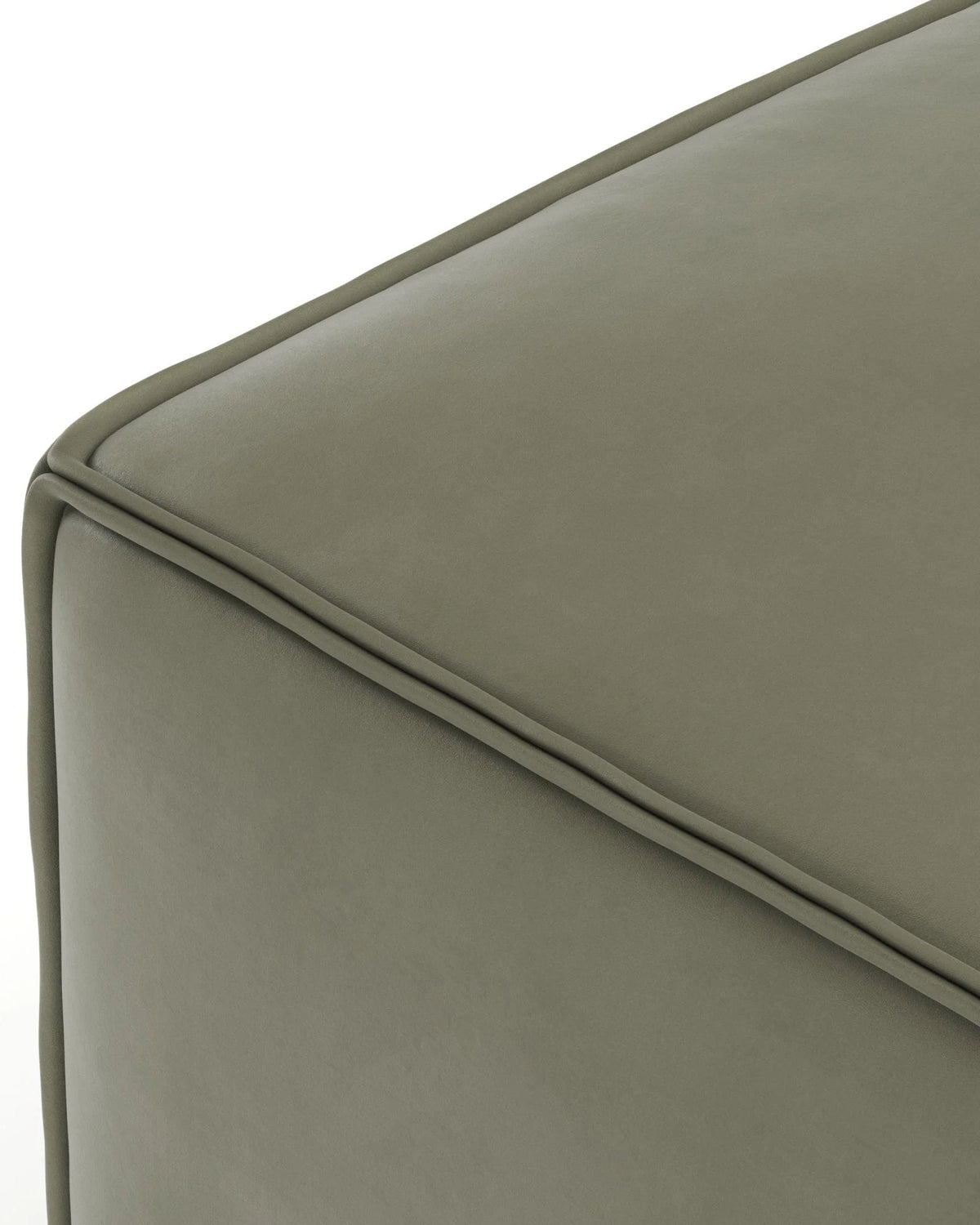 Arlae™ module ottoman | sage vegan suede - stools & ottomans arlae | modular sofa element | madorne