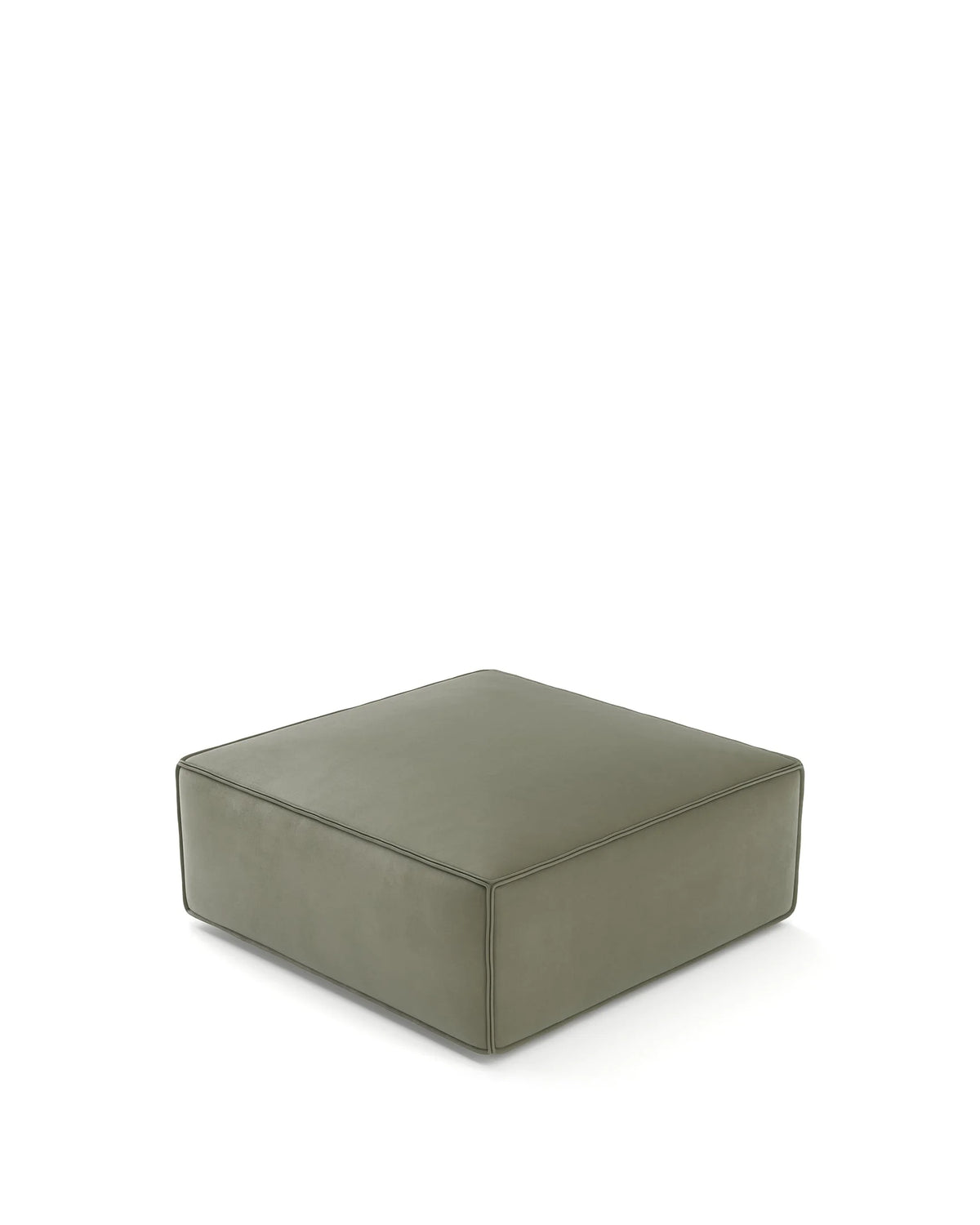 Arlae™ module ottoman | sage vegan suede - stools & ottomans arlae | modular sofa element | madorne