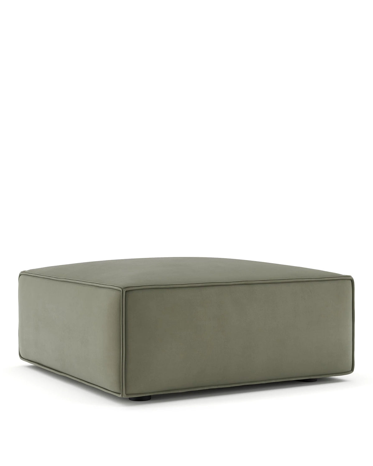 Arlae™ module ottoman | sage vegan suede - stools & ottomans arlae | modular sofa element | madorne