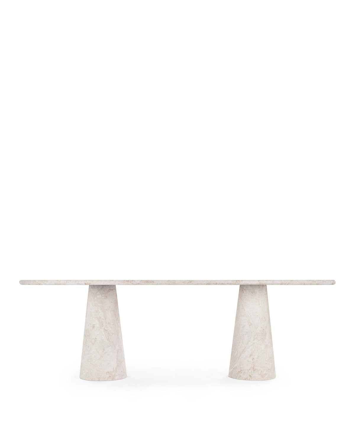 Astera™ oval dining table | honed white travertine - tables astera | madorne