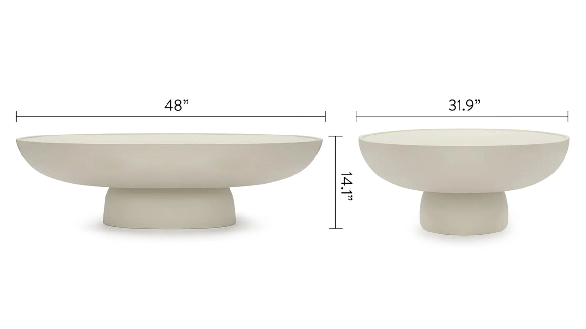 Auralis outdoor™ coffee table | lightweight concrete - outdoor tables | madorne
