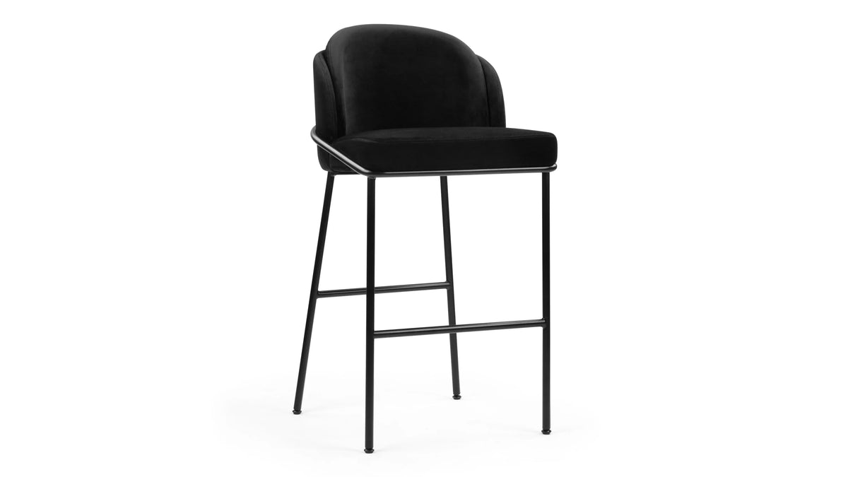 Avera™ bar stool | black velvet - & counter stools avera | modern | contemporary design | mad...