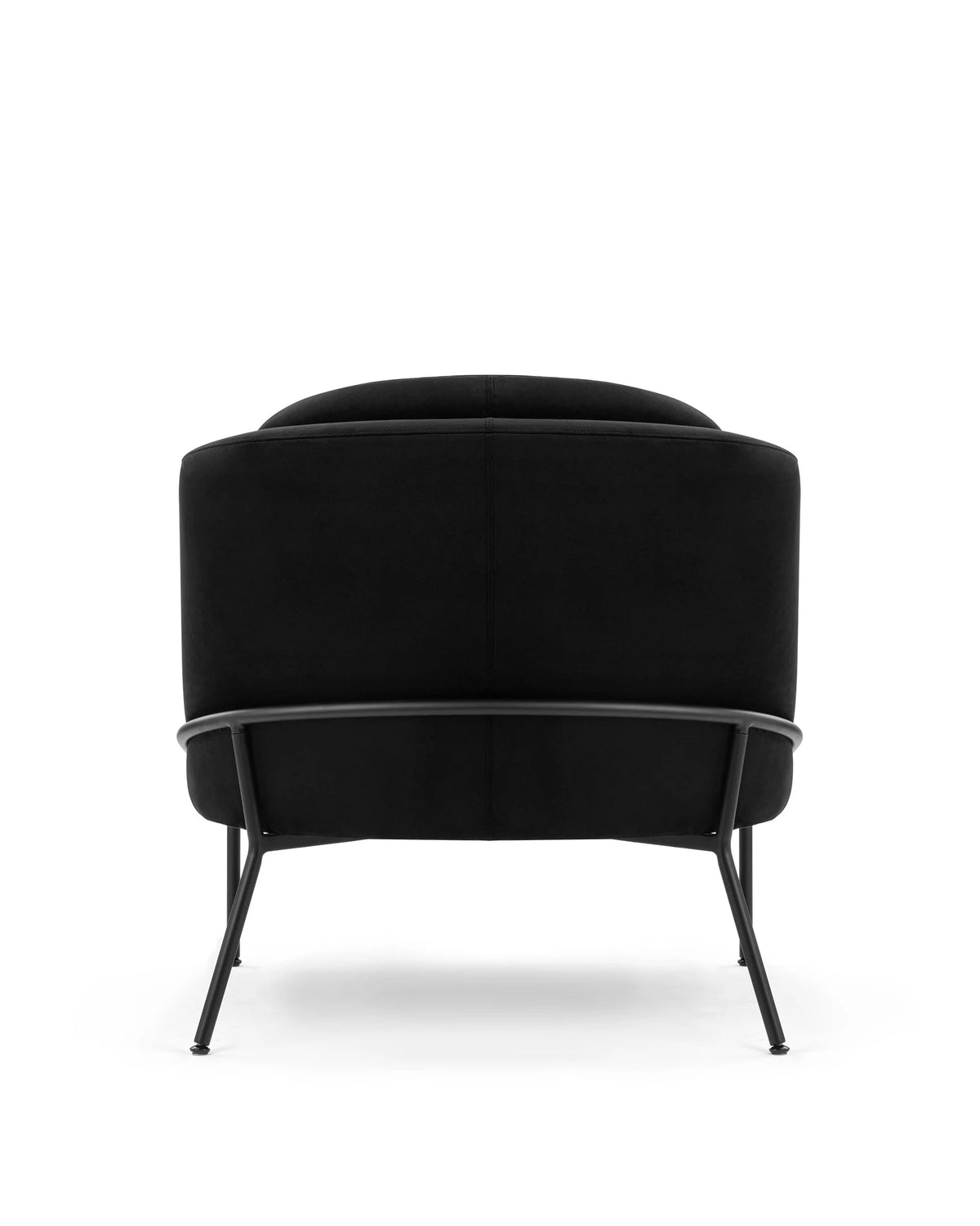 Avera™ lounge chair | black plush velvet and legs - chairs avera | modern | madorne