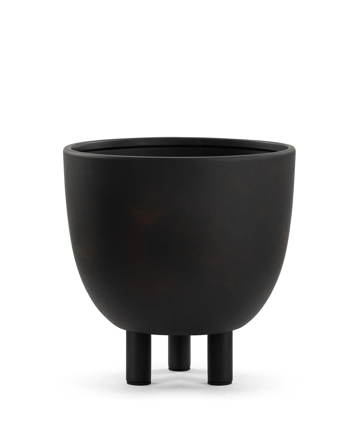 Axela form™ pot | dark brown painted ceramic - decor form | modern decorative vessel | madorne