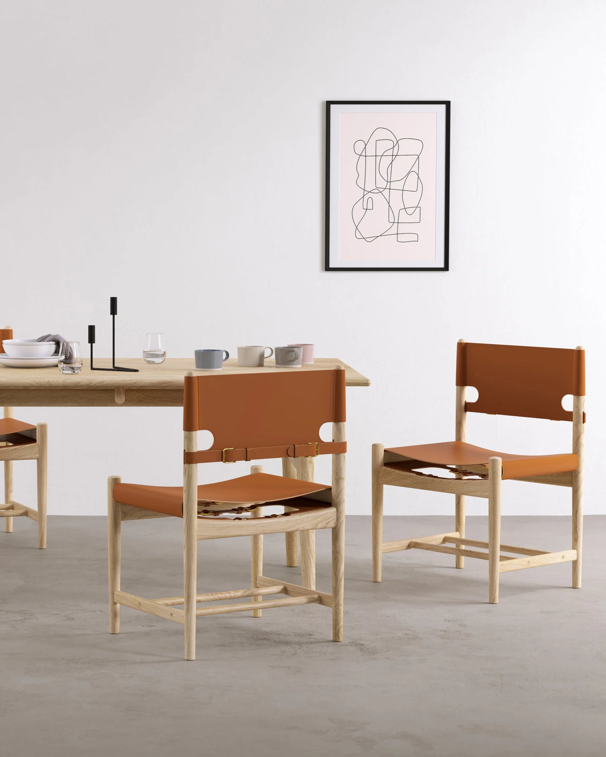 Axen™ side chair | walnut-stained ash - dining chairs axen inspired by spanish | madorne