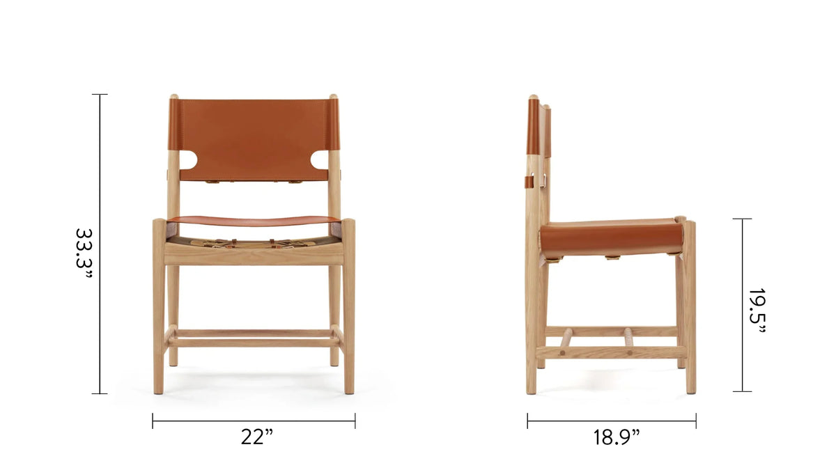 Axen™ side chair | walnut-stained ash - dining chairs axen inspired by spanish | madorne