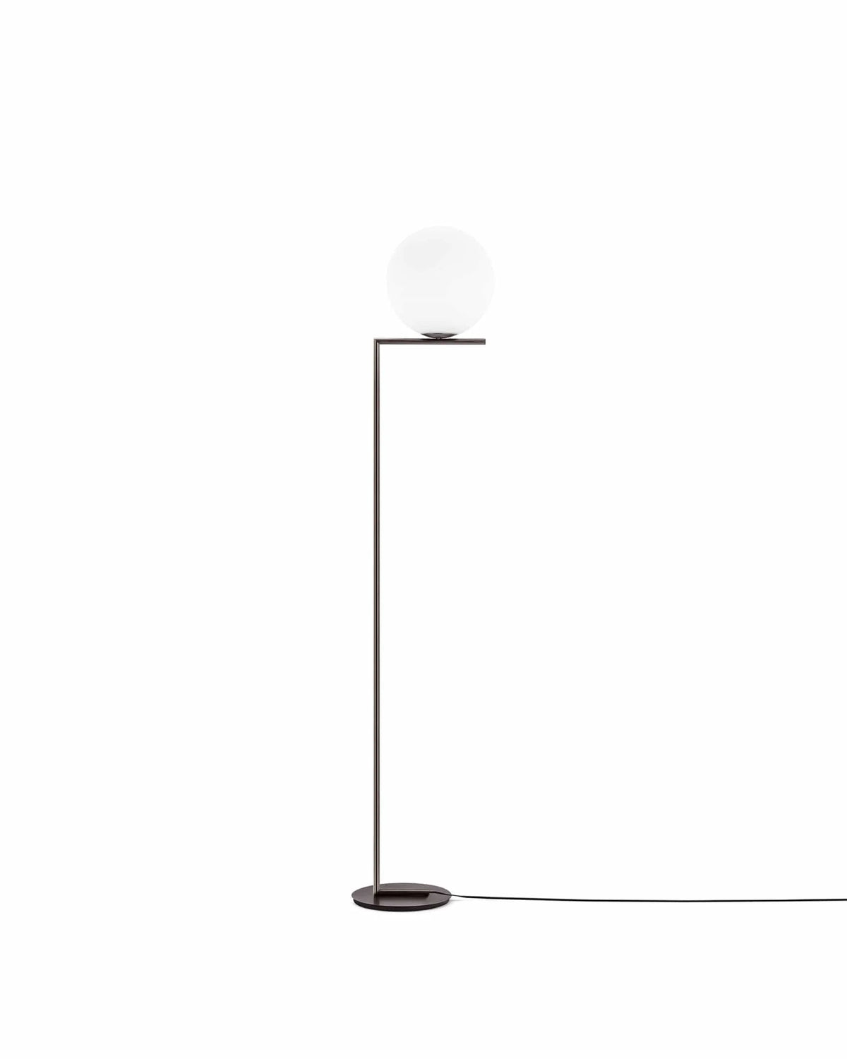 Balance 14™ floor lamp | glass globe - pewter - lighting 14 | modern | madorne