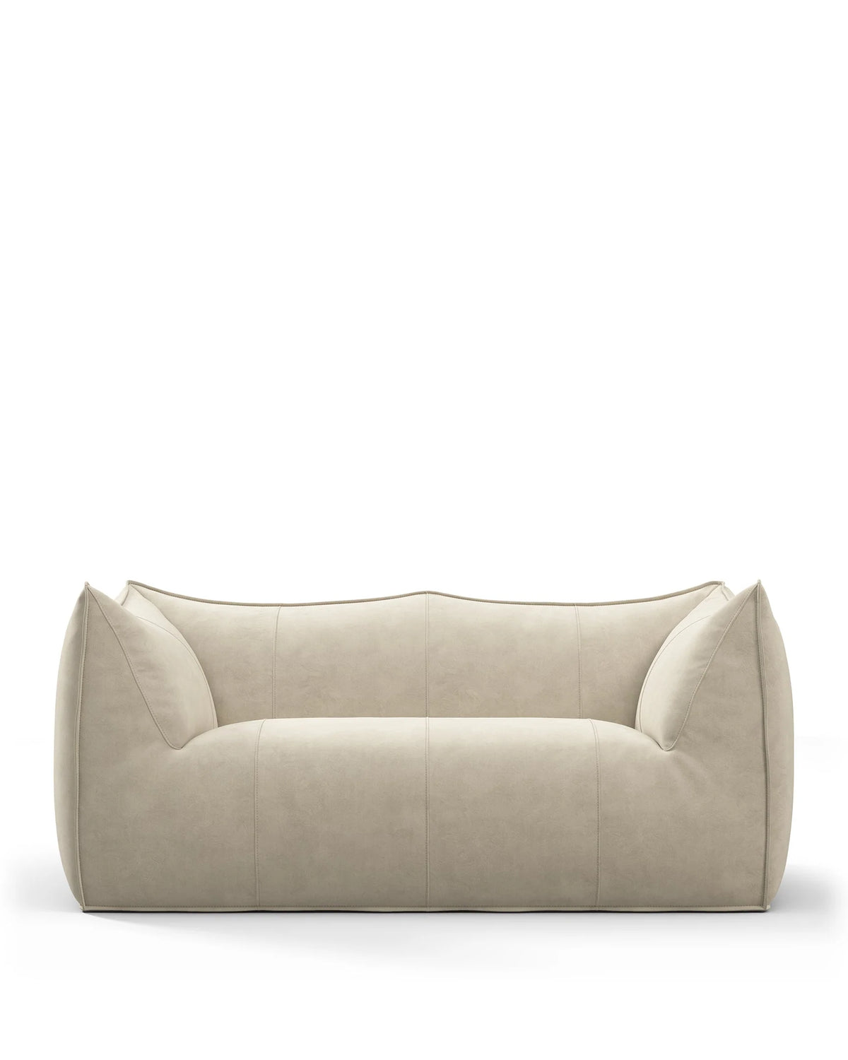 Bambola 72™ two-seater sofa | sculptural upholstery - eggshell vegan suede - 2 seaters 72 | designer | madorne