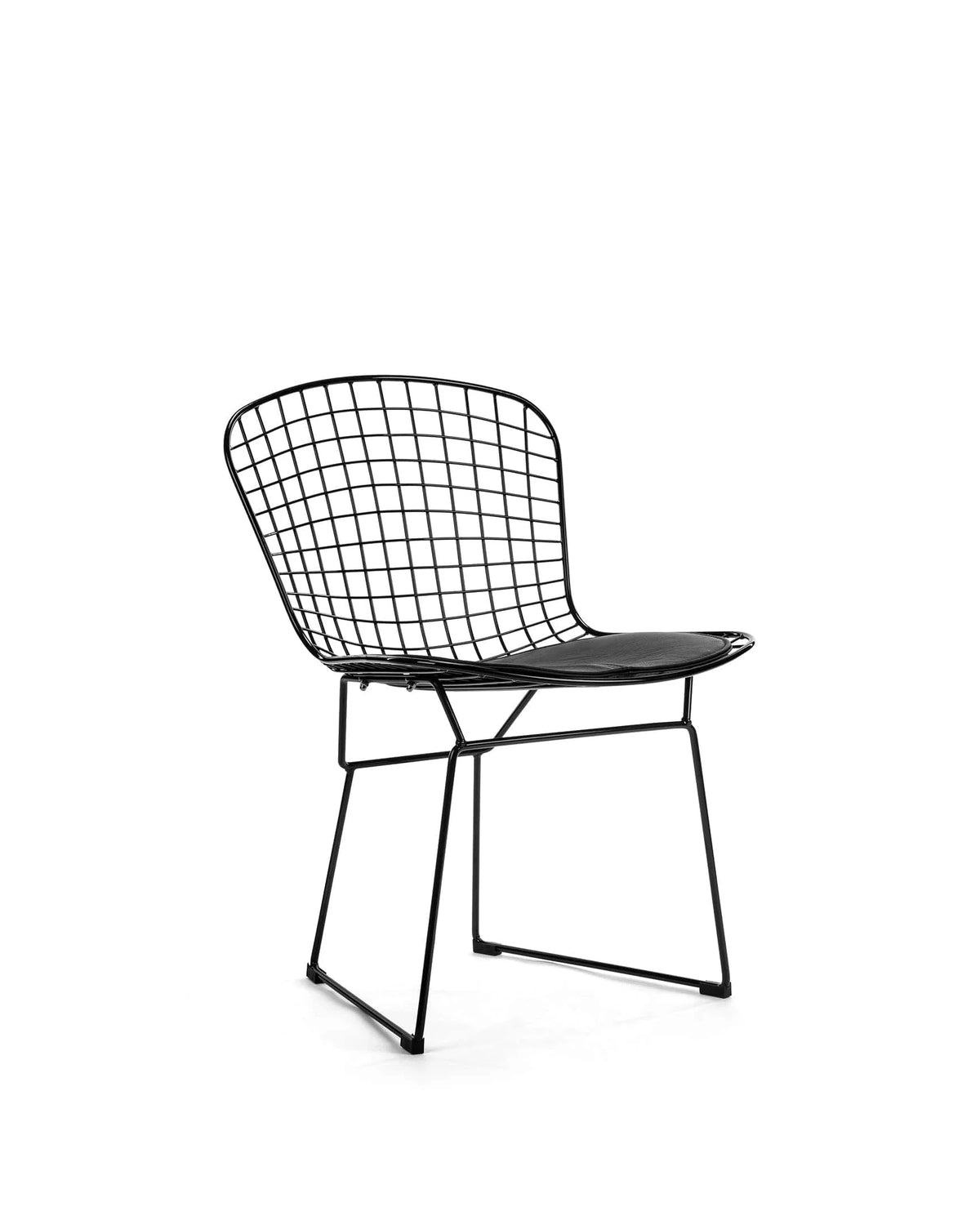 Berto sling 52™ side chair | leather and metal - dining chairs 52 inspired by bertoia
