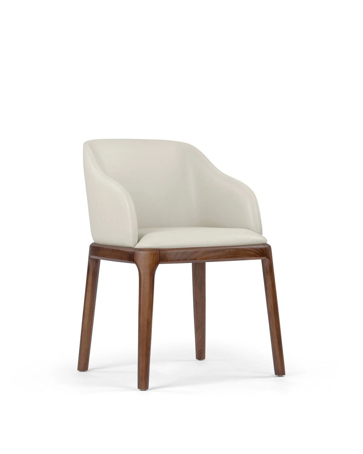 Blanc curve™ armchair | walnut-stained wood - dining chairs curve | designer chair | madorne