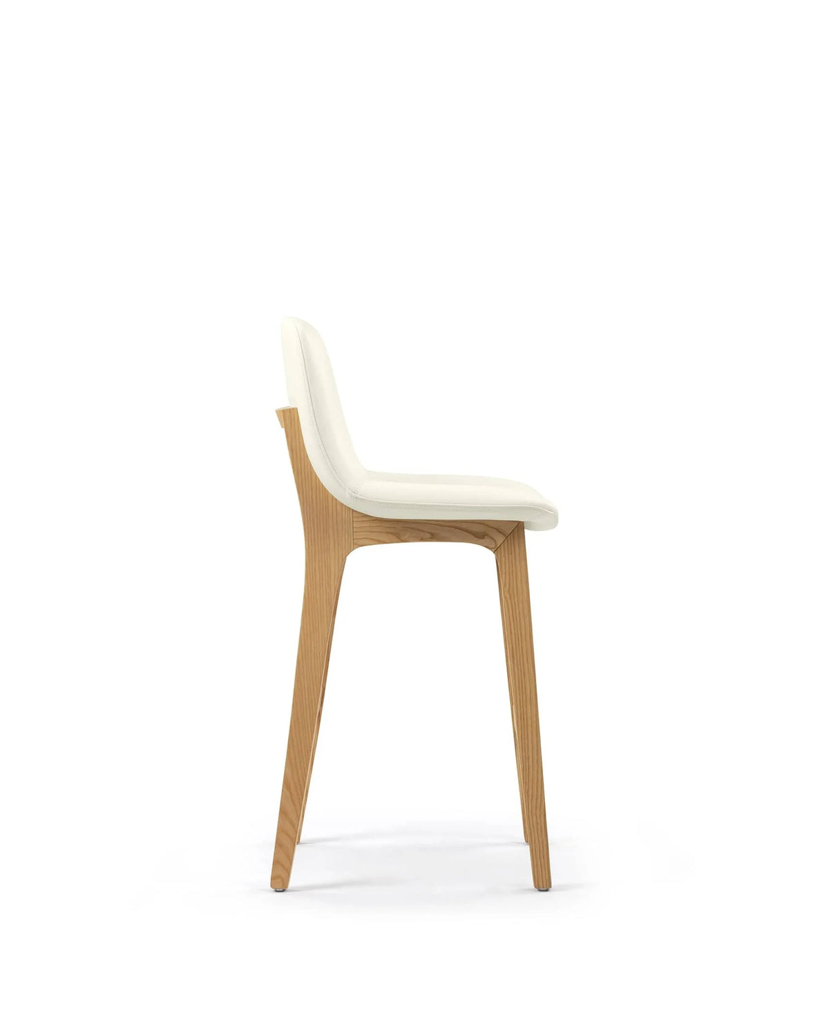 Blanc curve™ counter stool | walnut-stained wood - bar & stools curve | madorne