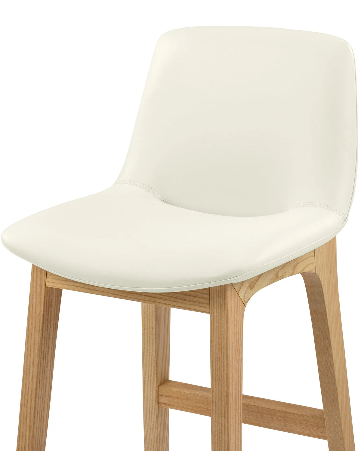 Blanc curve™ counter stool | walnut-stained wood - bar & stools curve | madorne