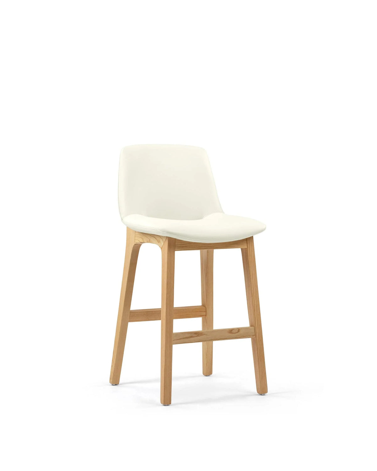 Blanc curve™ counter stool | walnut-stained wood - bar & stools curve | madorne