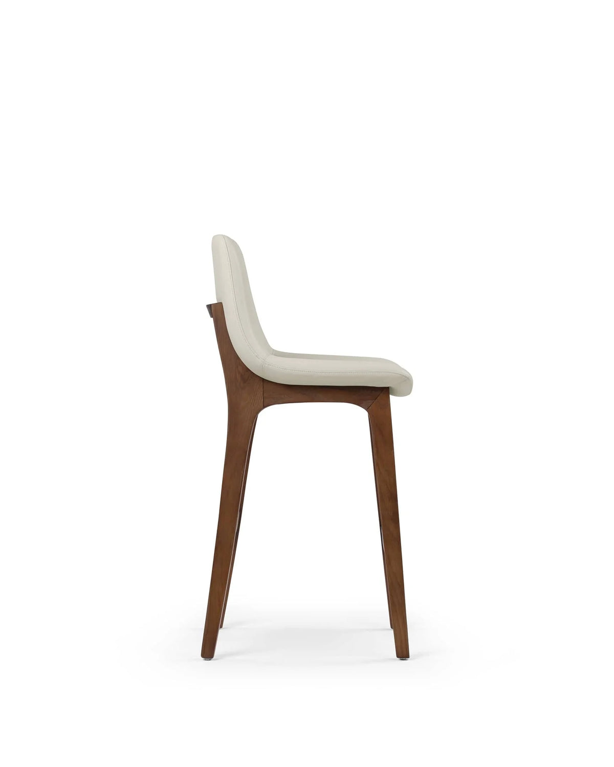 Blanc curve™ counter stool | walnut-stained wood - bar & stools curve | madorne
