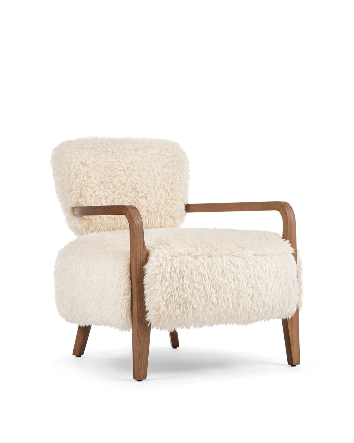 Caba™ lounge chair | textured upholstery and walnut - chairs caba | modern | madorne