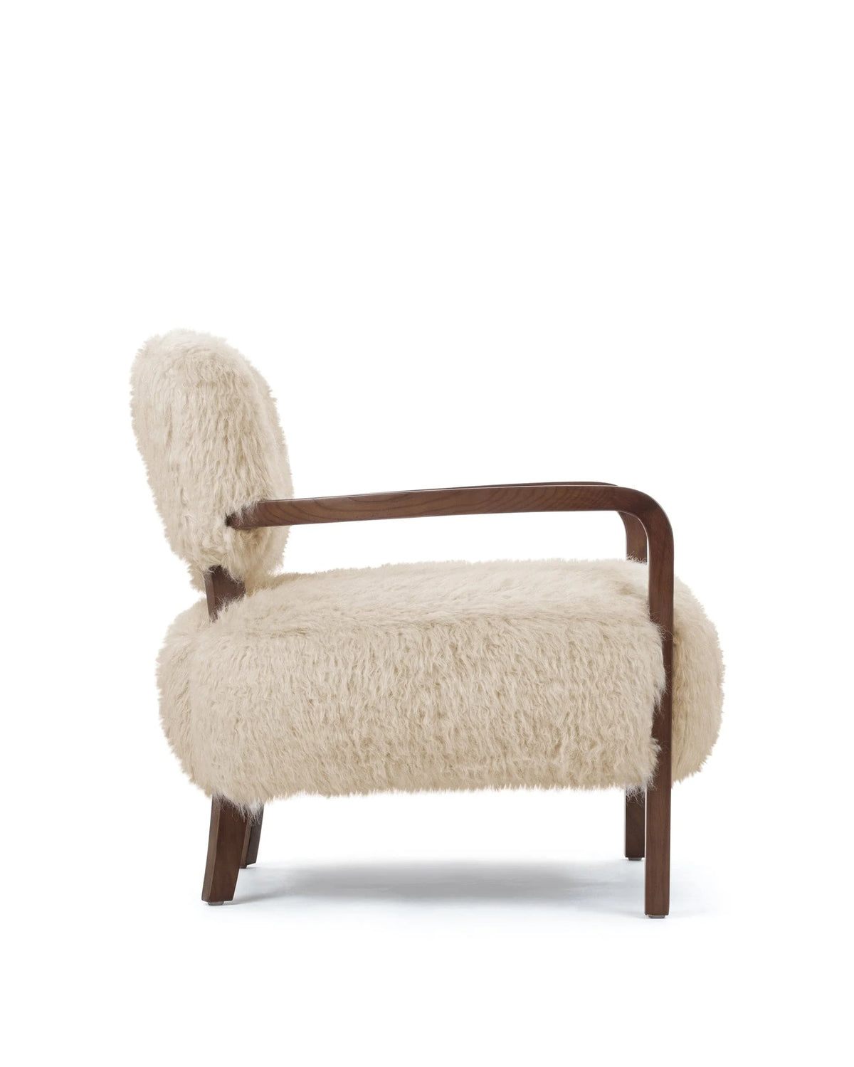 Caba™ lounge chair | textured upholstery and walnut - chairs caba | modern | madorne