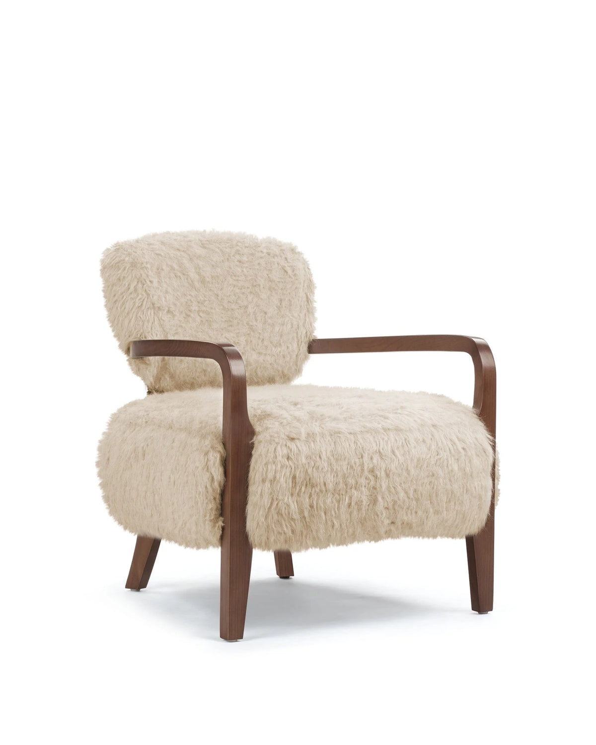 Caba™ lounge chair | textured upholstery and walnut - chairs caba | modern | madorne