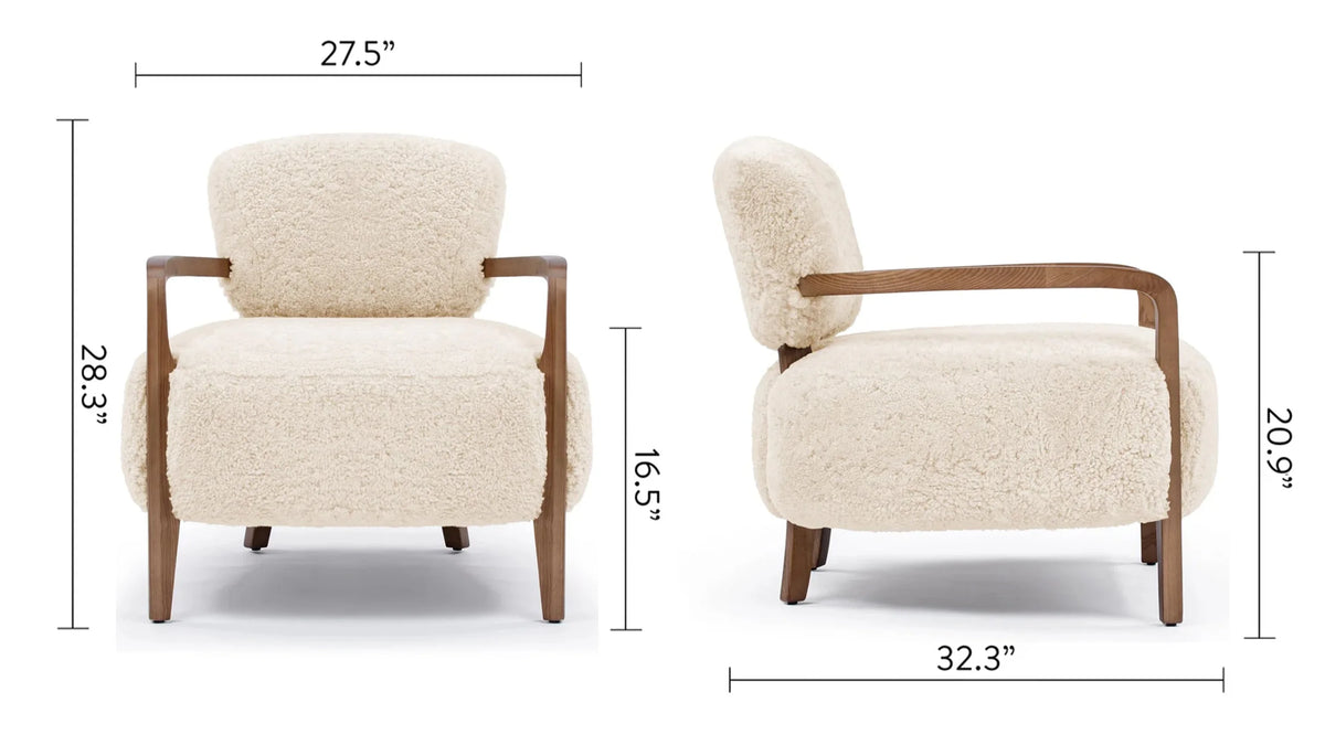Caba™ lounge chair | textured upholstery and walnut - chairs caba | modern | madorne