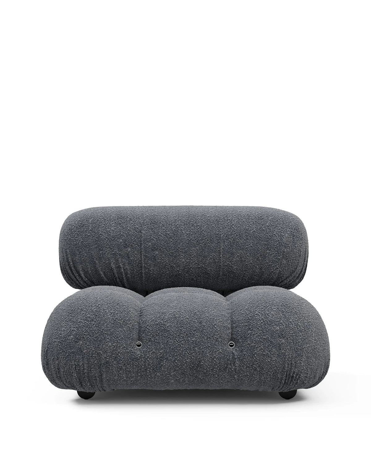Cameleon 70™ armless module | deep tufting - gray boucle - modules 70 | modular sofa element | madorne