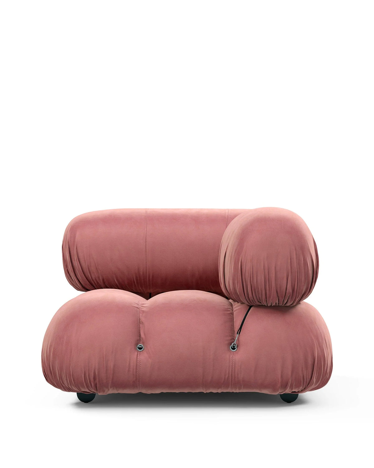 Cameleon 70™ right-corner module | deep tufting - blush pink velvet - modules 70 | modular sofa element | madorne