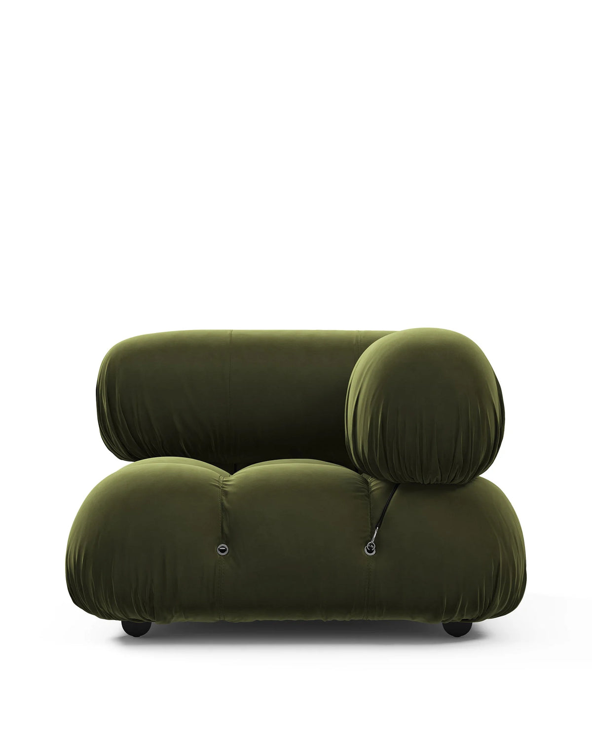 Cameleon 70™ right-corner module | deep tufting - thyme luxe velvet - modules 70 | modular sofa element | madorne