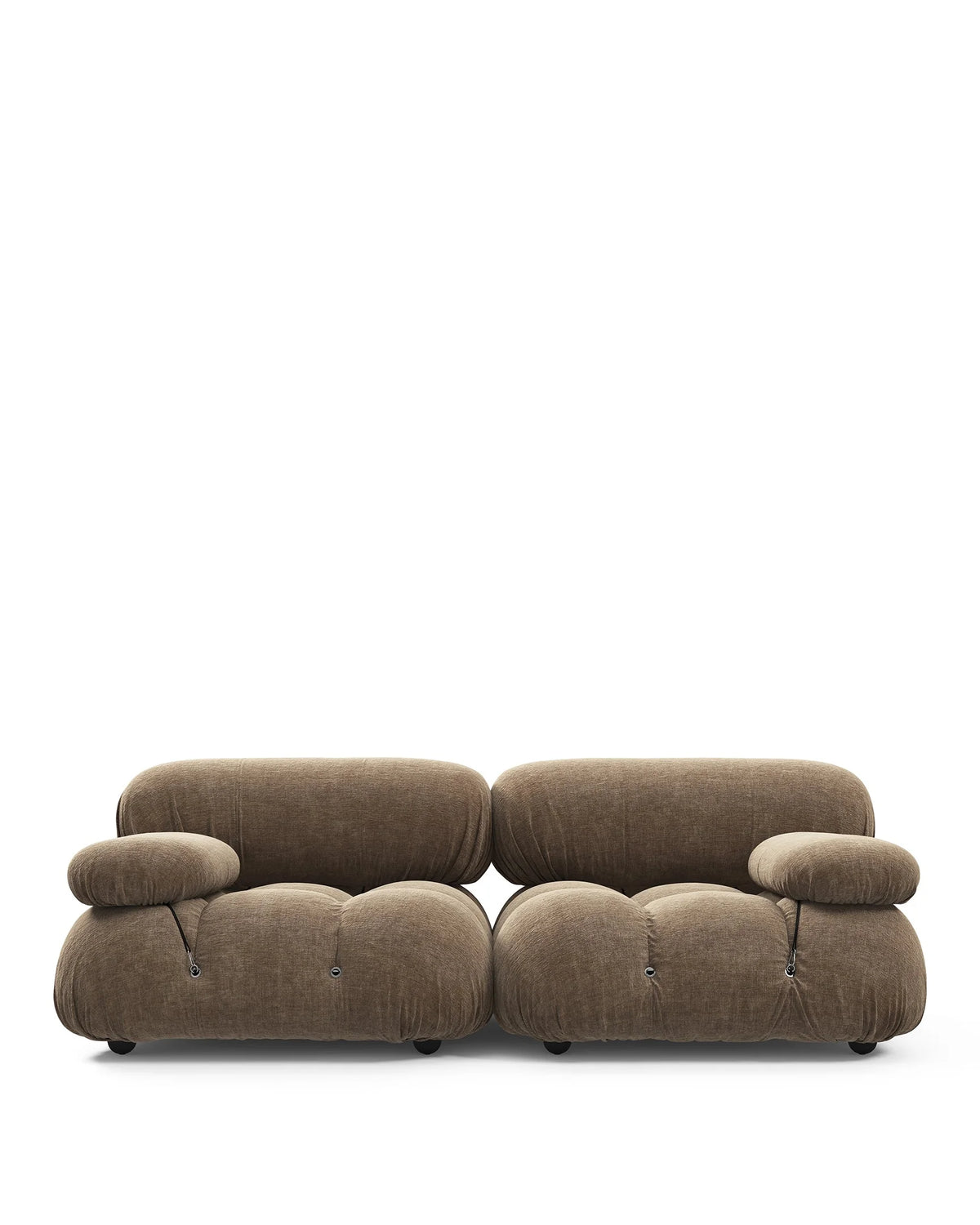 Cameleon 70™ two-seater sofa | modular tufting - cappuccino brown chenille - 2 seaters 70 | designer | madorne