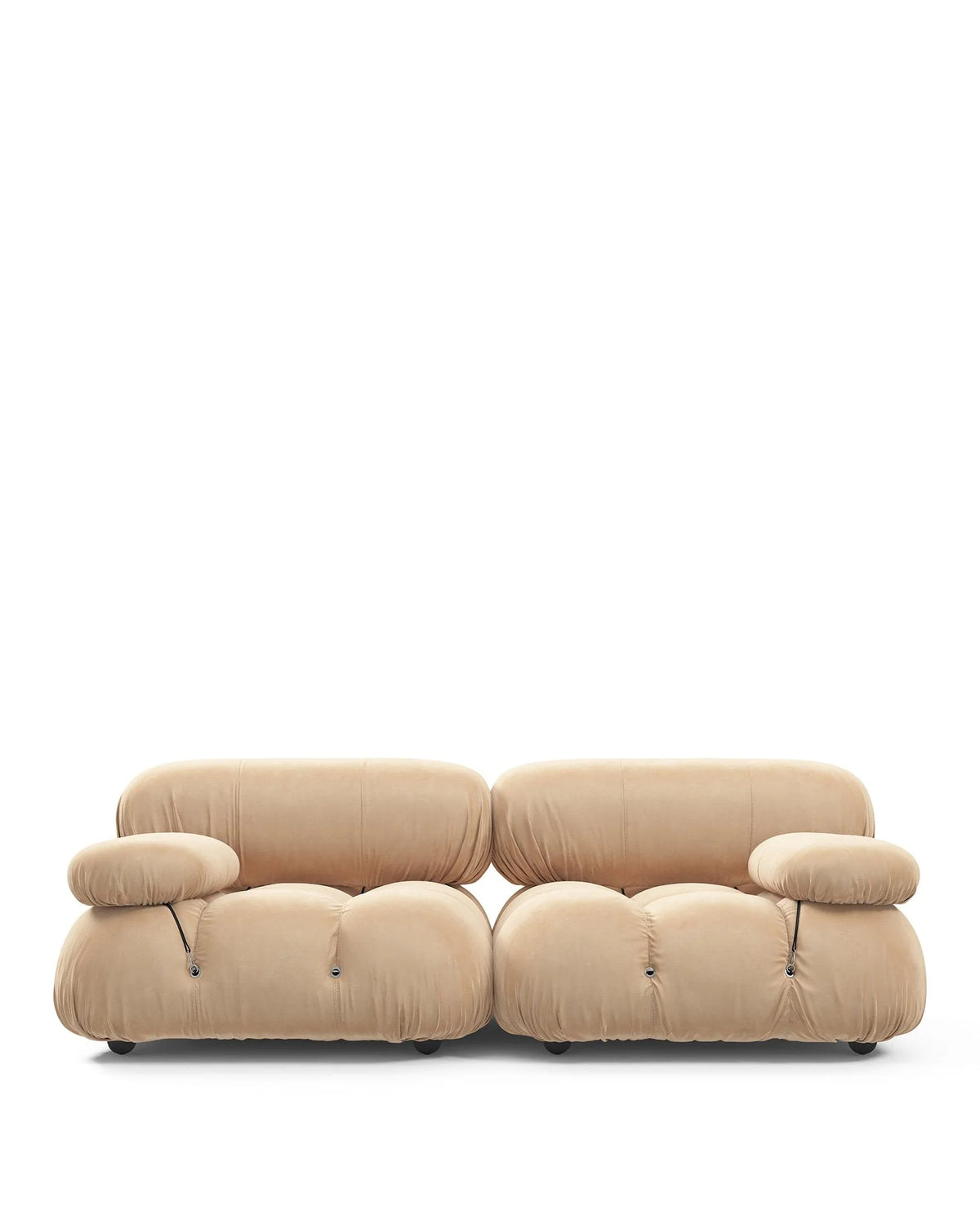 Cameleon 70™ two-seater sofa | modular tufting - ecru velvet - 2 seaters 70 | designer | madorne