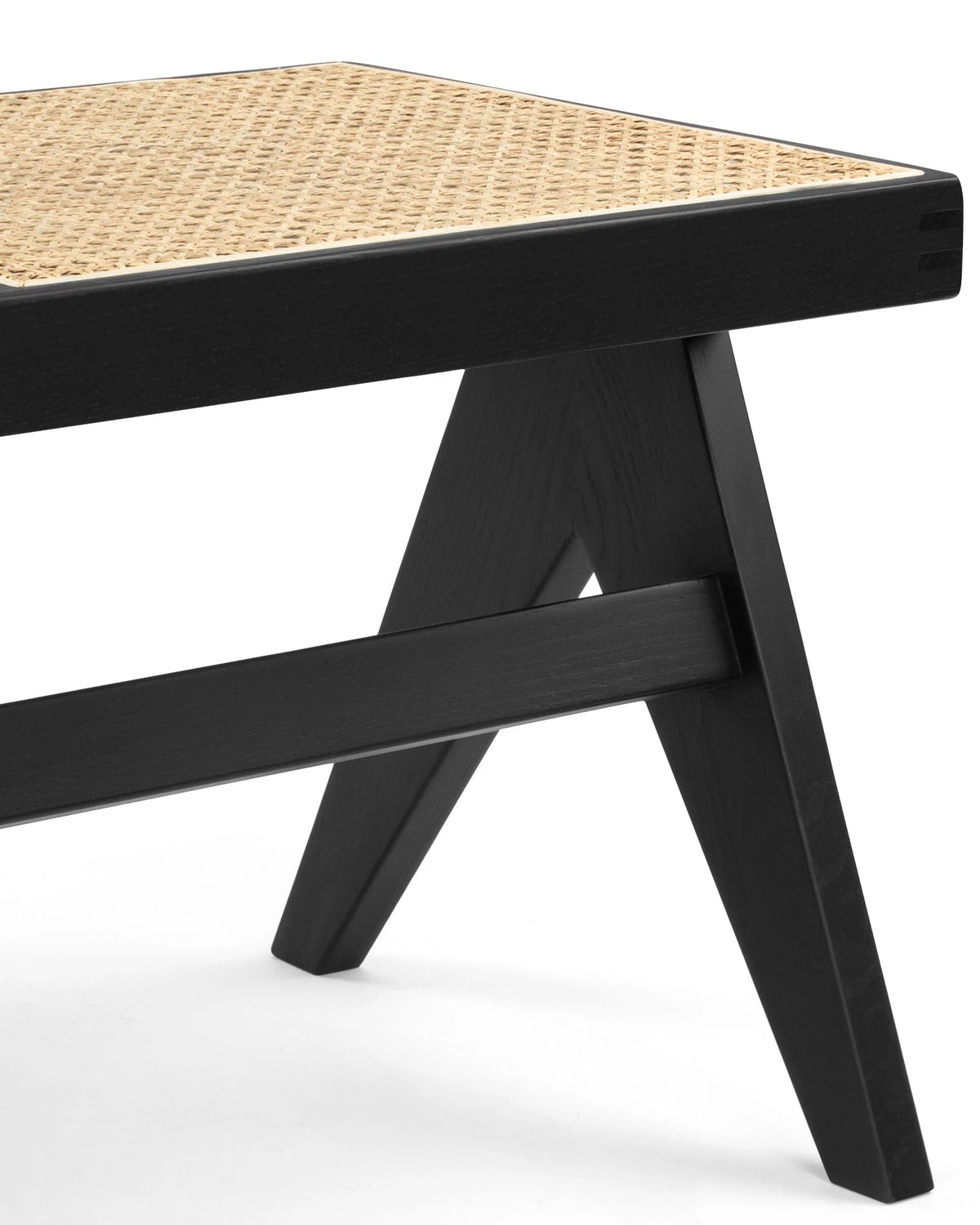 Capitol weave™ bench | black rattan - benches & daybeds weave | upholstered | madorne