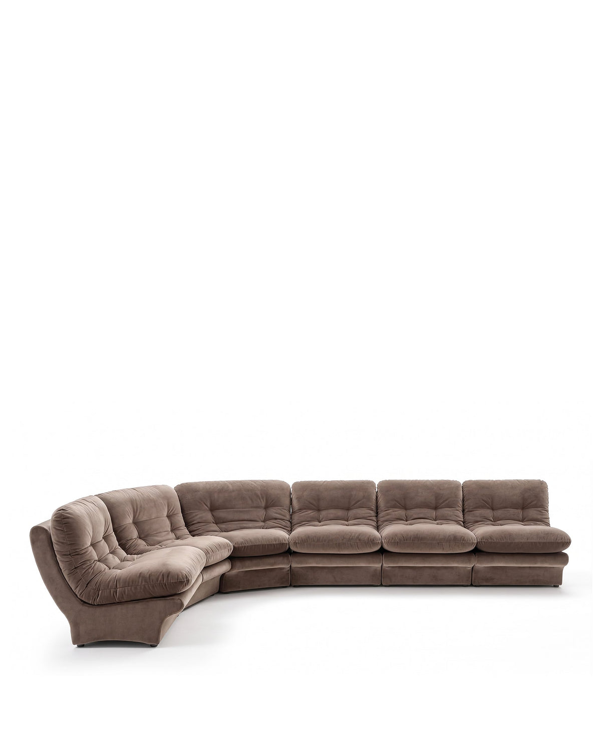 Carson curve™ modular sofa | mink velvet - sofas curved | curve by madorne