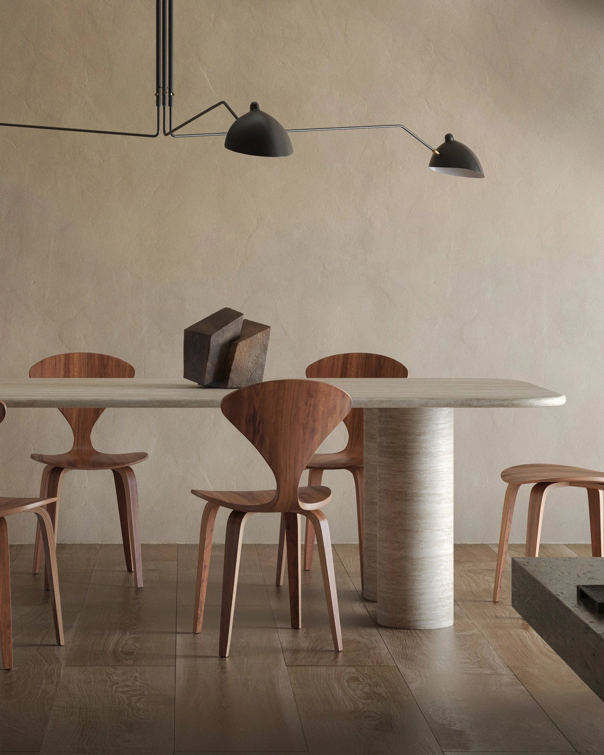 Cata™ dining table | honed travertine - tables cata | modern | madorne