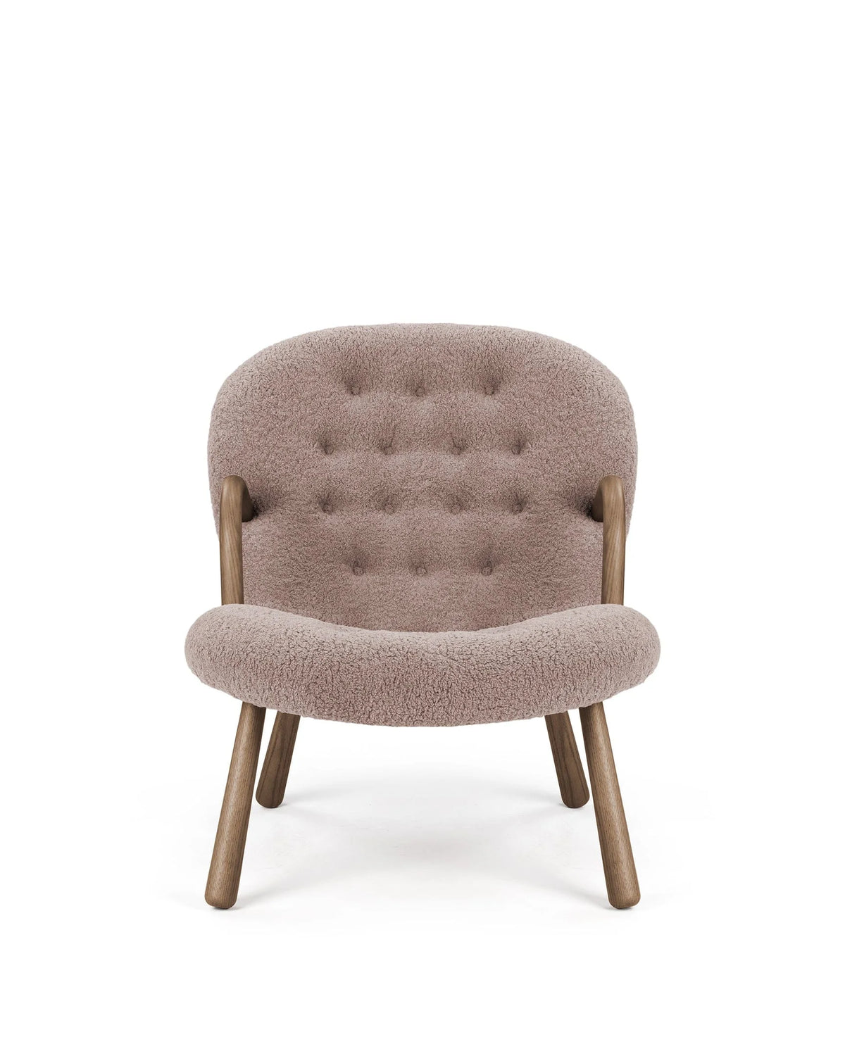 Clama 44™ lounge chair | textured upholstery - cappuccino vegan sherpa - chairs 44 | madorne