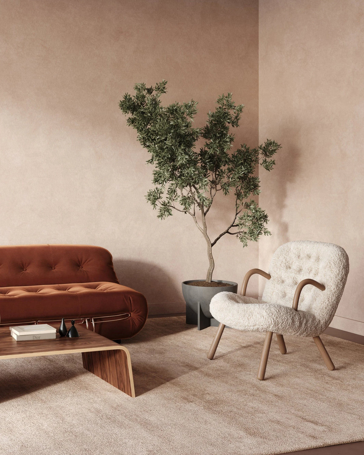 Clama 44™ lounge chair | textured upholstery - chairs 44 | madorne