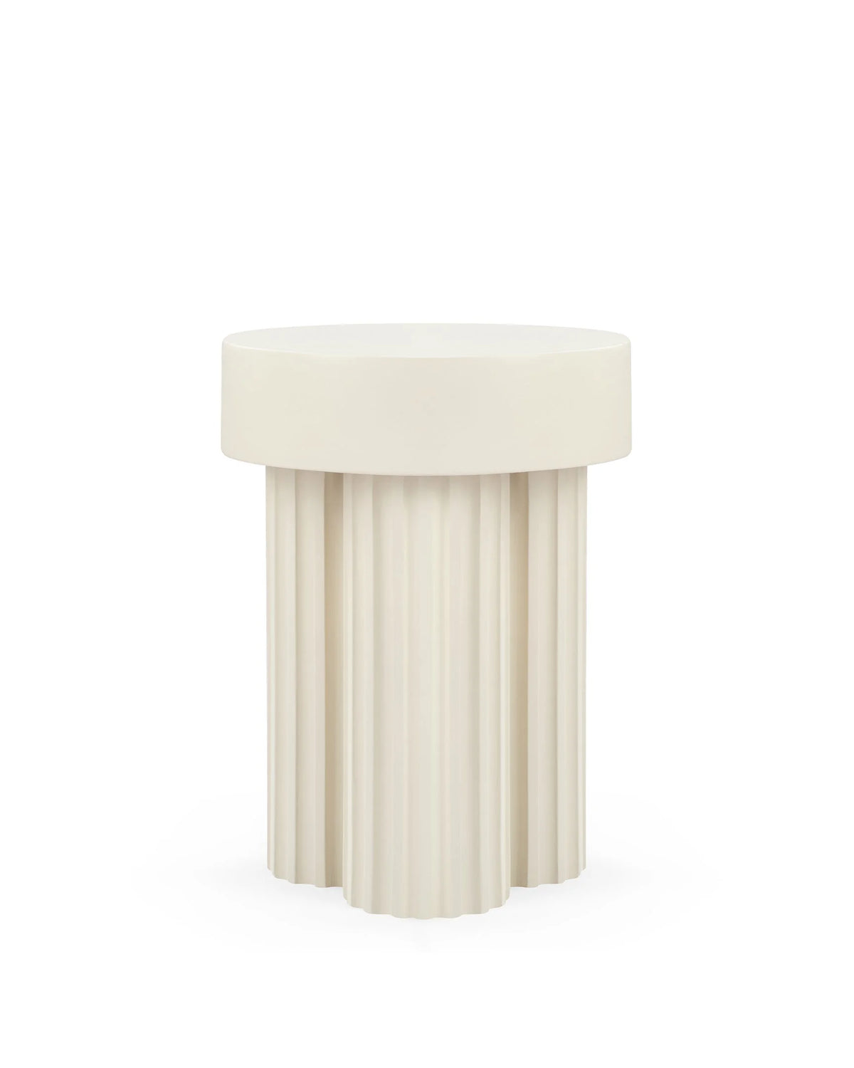 Cog™ outdoor side table | lightweight concrete - alabaster - tables cog | designer | madorne