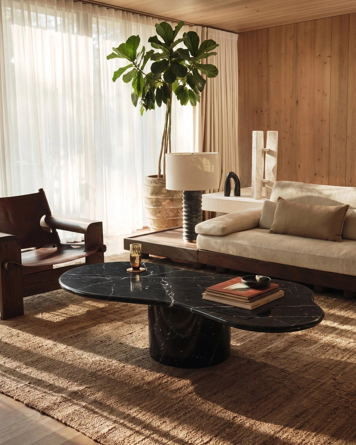 Cumulus™ stone coffee table | organic form - tables cloud-form marble | madorne