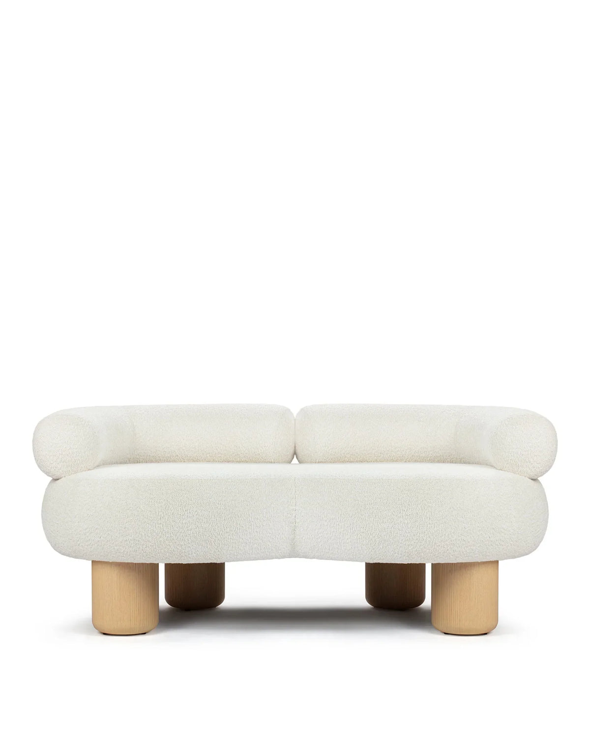Dala™ two seater sofa | luxe boucle polyester - 2 seaters siamese sofa-inspired | madorne
