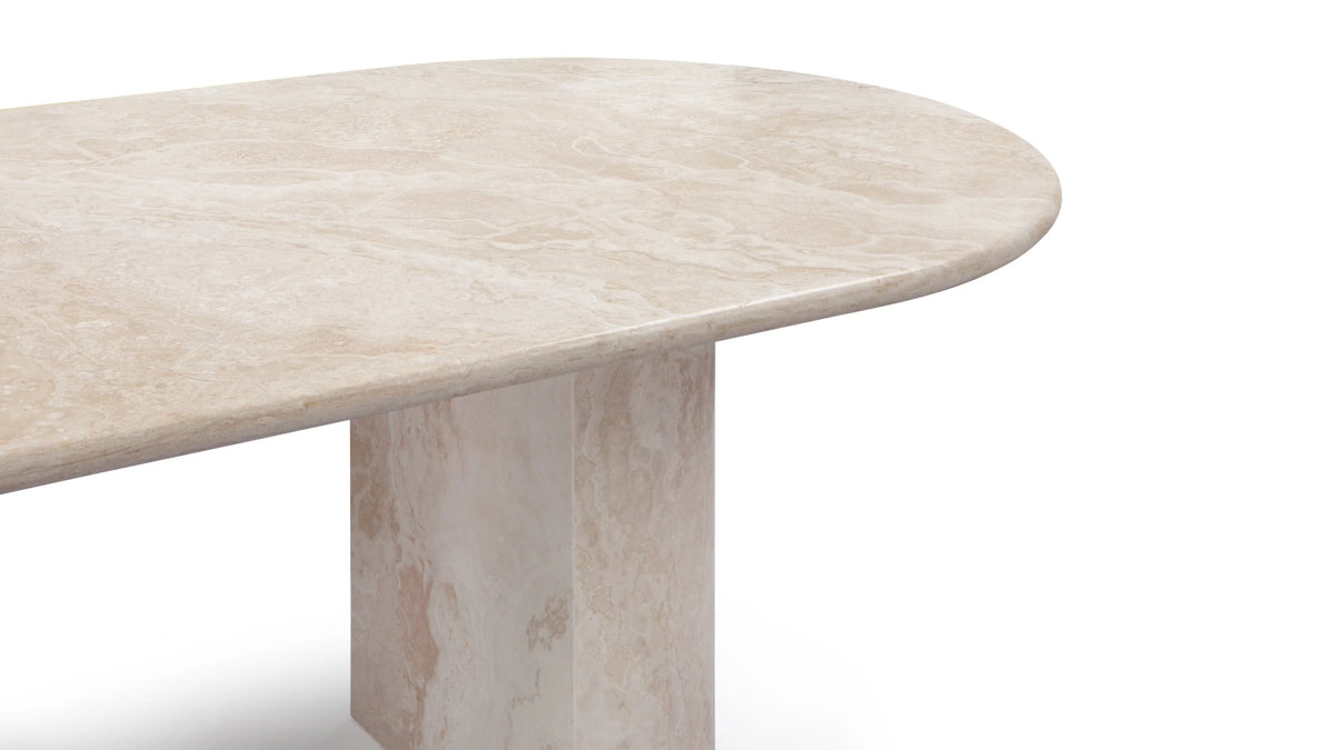Danta 19™ Dining Table | White Travertine