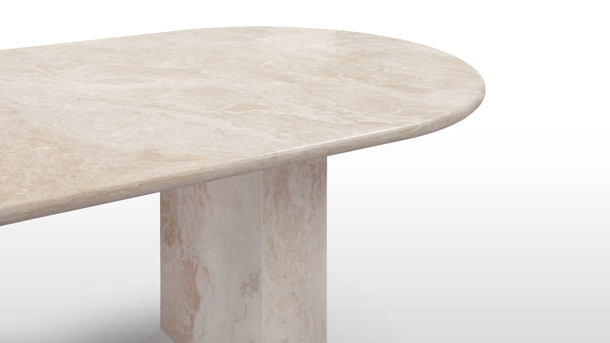 Danta 19™ Dining Table | White Travertine