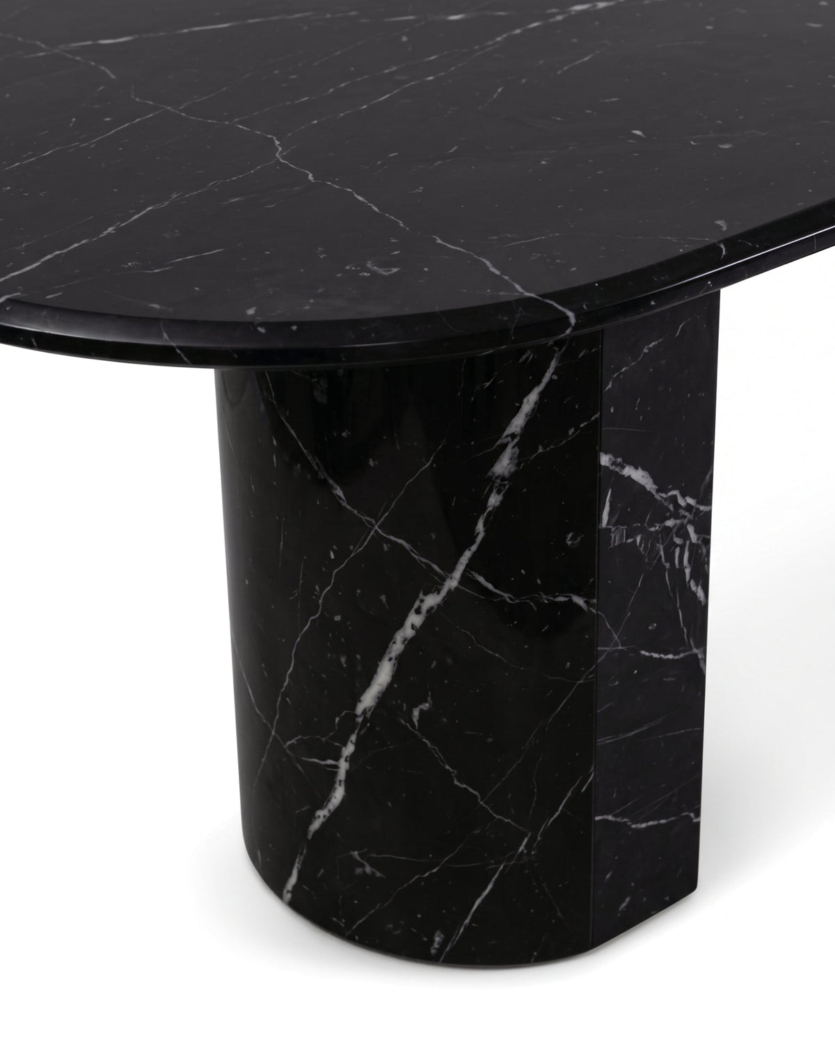 Danta nero™ 98-inch dining table | black marble - tables nero | madorne