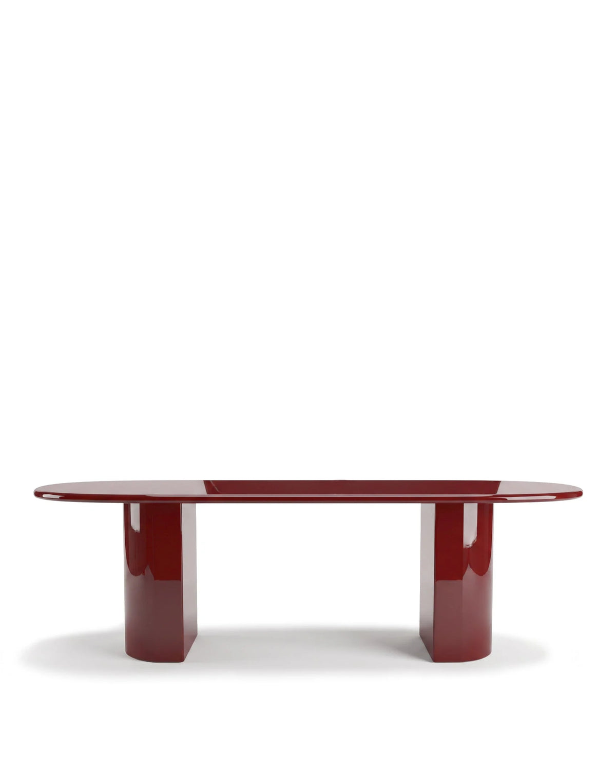 Dante 98™ dining table | sculptural finish - burgundy gloss - tables 98 | madorne