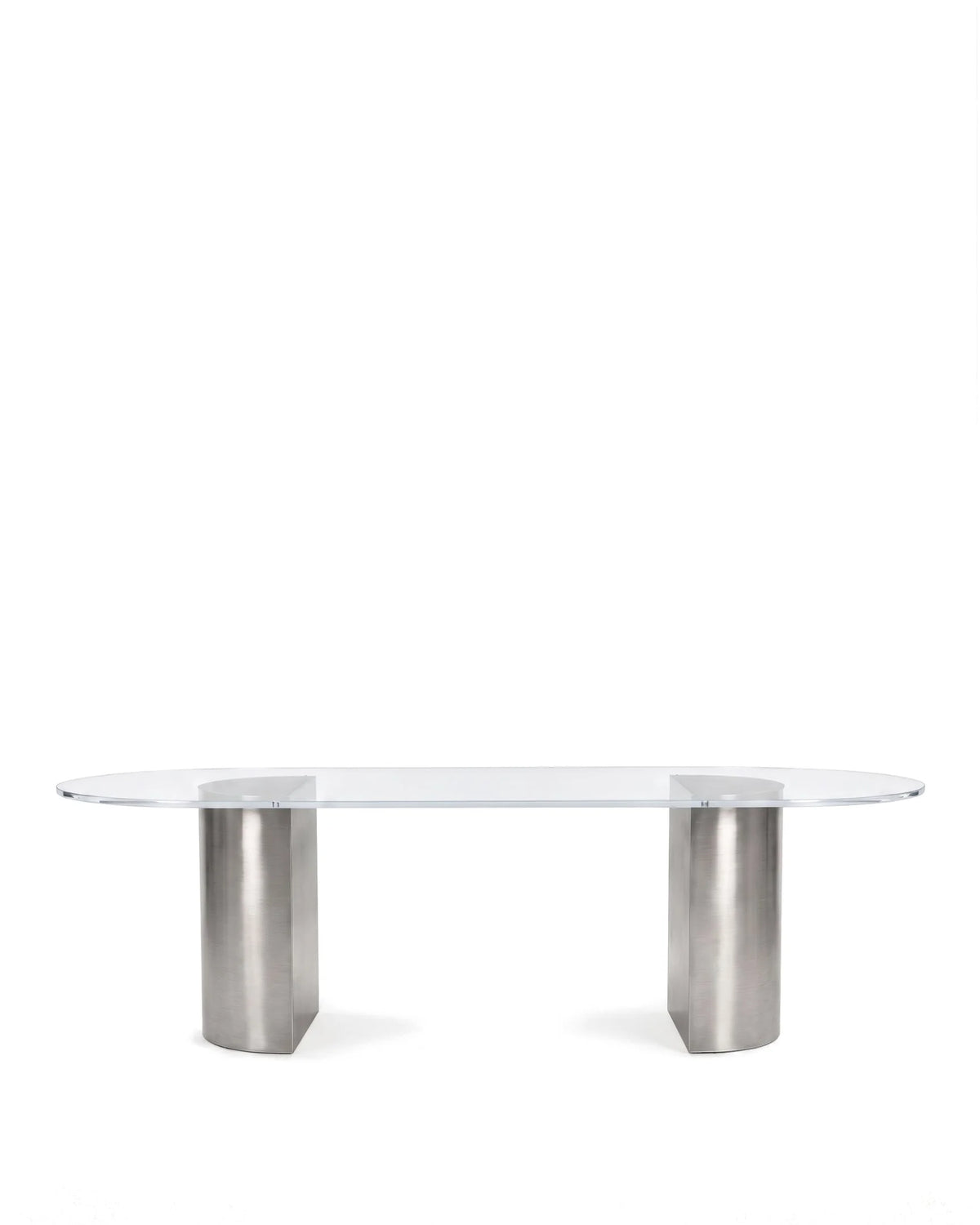 Dante 98™ dining table | sculptural finish - glass and steel - tables 98 | madorne