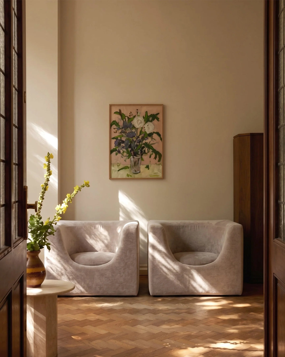 Deauva™ armchair | oat chenille - lounge chairs deauva | modern chair | madorne