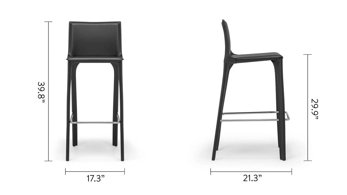 Doma 08™ bar stool | saddle leather - & counter stools 08 inspired by cab 410 | madorne