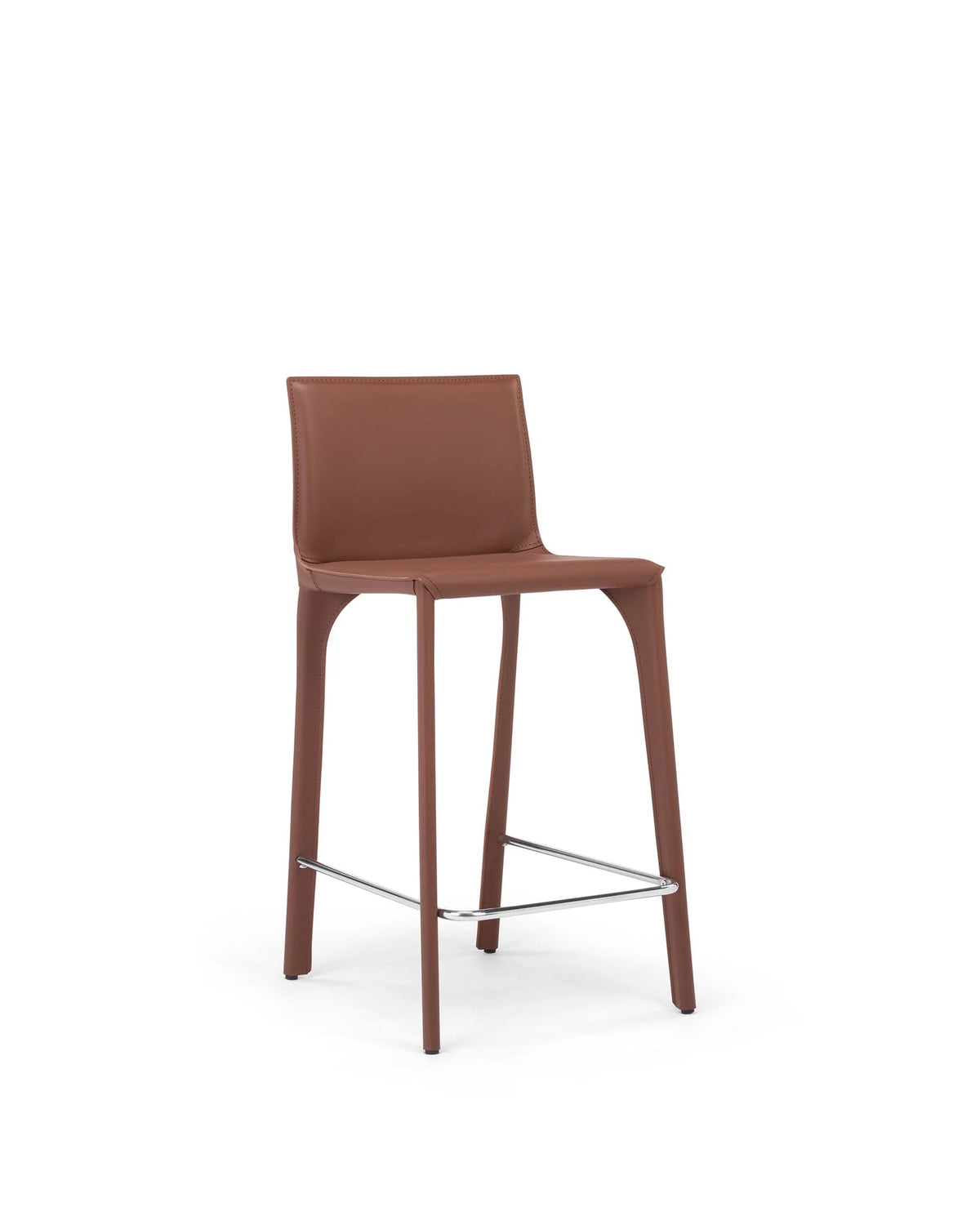 Doma 08™ counter stool | leather upholstery - cognac - bar & stools 08 inspired by cab 410 | madorne