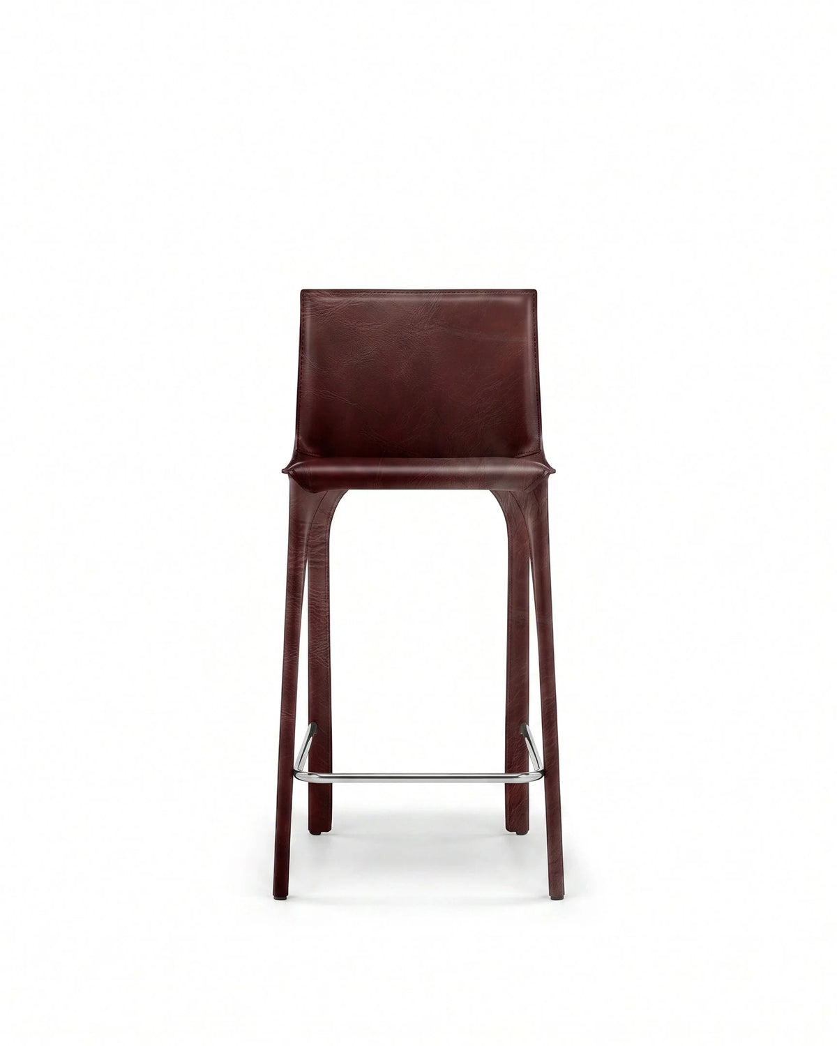 Doma 08™ counter stool | leather upholstery - oxblood vegan - bar & stools 08 inspired by cab 410 | madorne